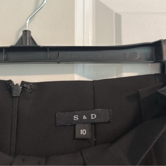 NWT S&D Pleated Black Pencil Skirt Size US10 - Picture 6 of 11